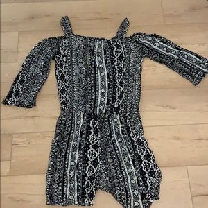 Black and white romper